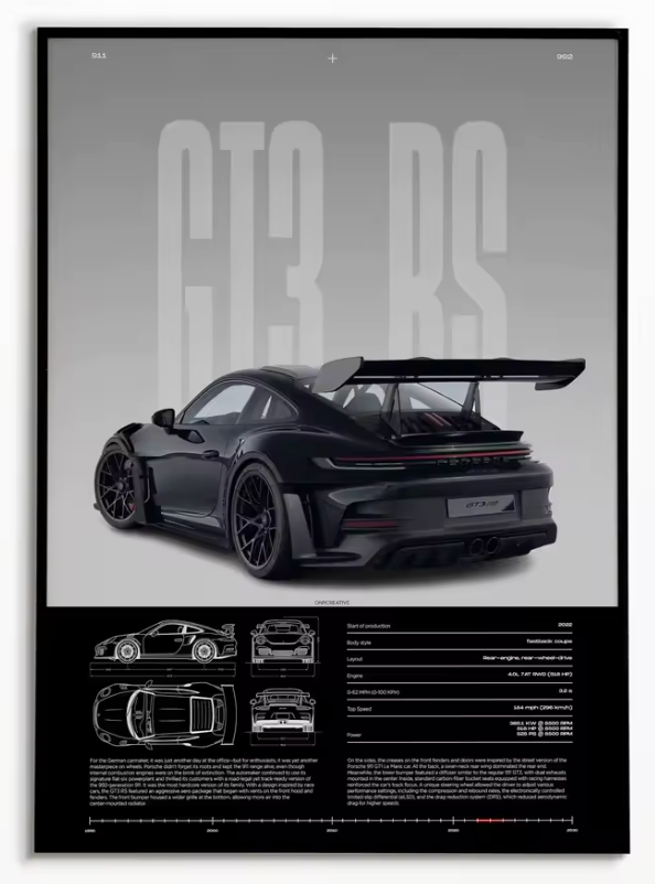 Toile Super Car - GT3 RS