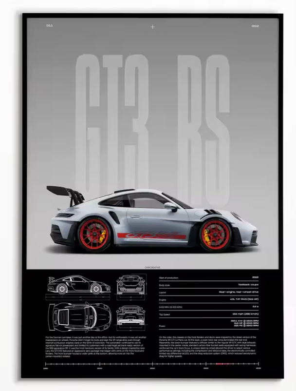Toile Super Car - GT3 RS